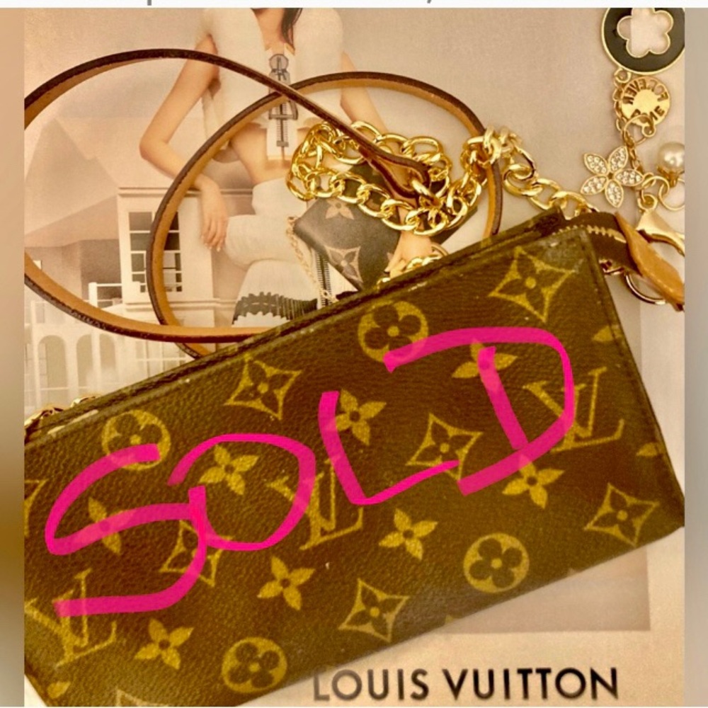 Authentic Louis Vuitton GM Bucket Cosmetic pouch crossbody bag